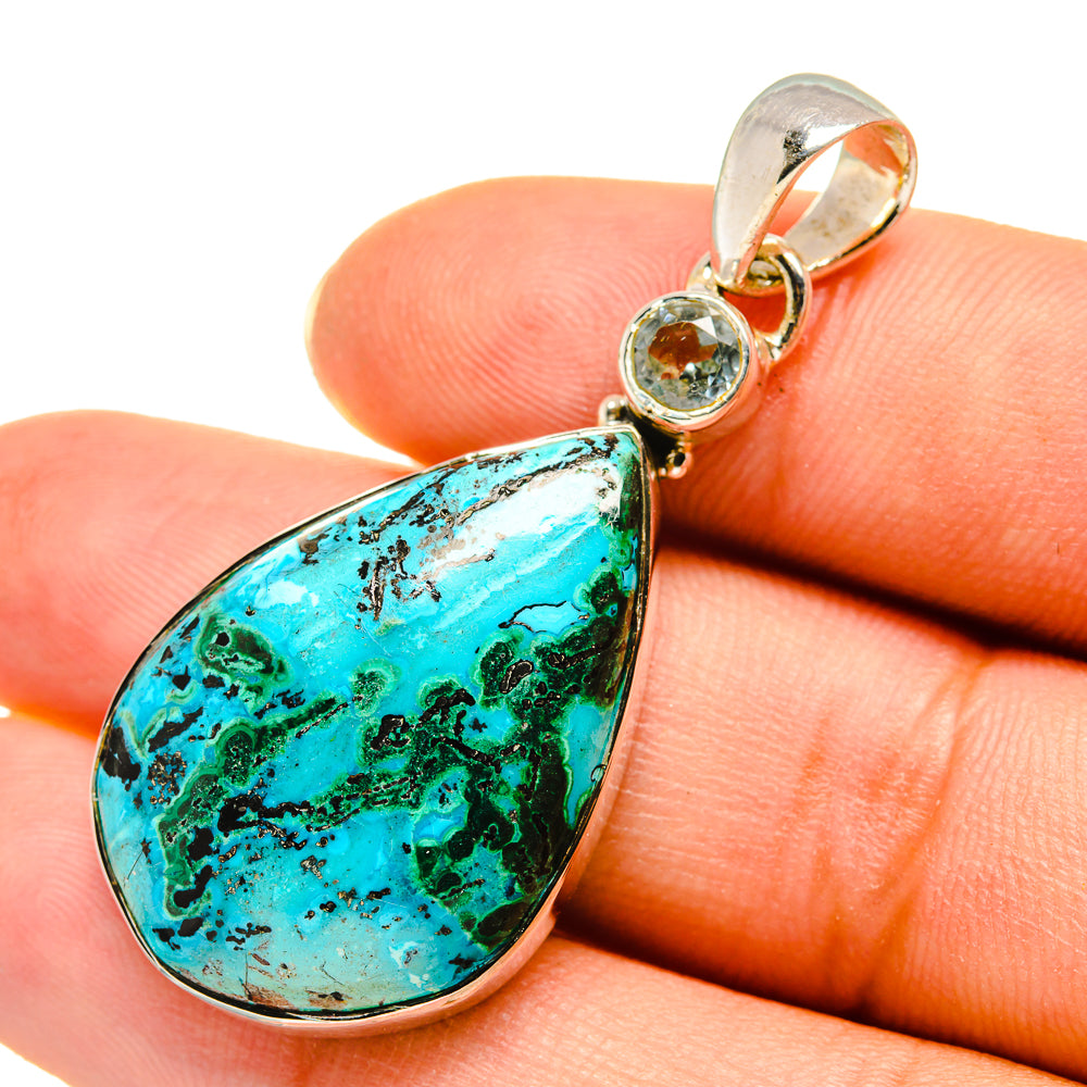 Chrysocolla Pendants handcrafted by Ana Silver Co - PD7805