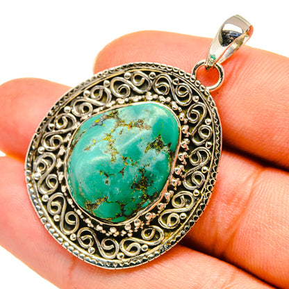 Tibetan Turquoise Pendants handcrafted by Ana Silver Co - PD7808