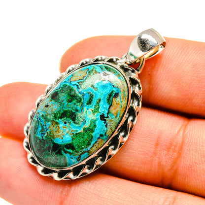 Chrysocolla Pendants handcrafted by Ana Silver Co - PD7809