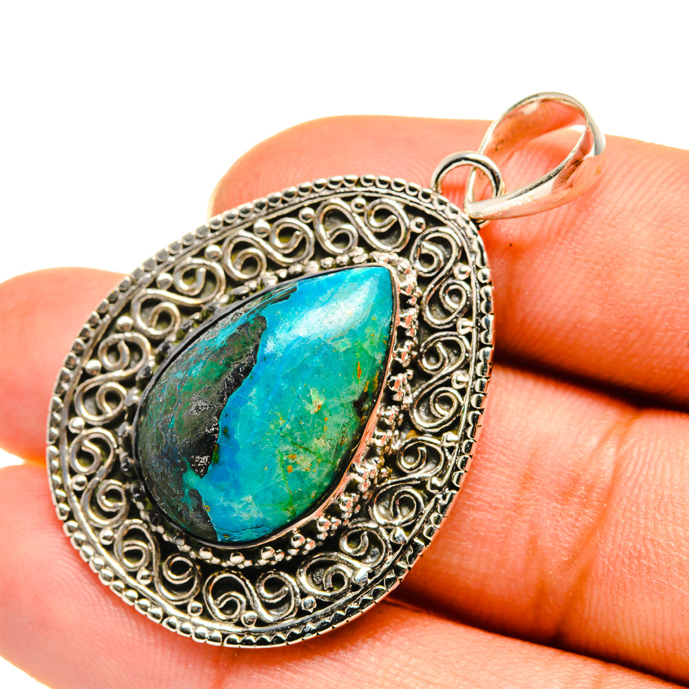 Chrysocolla Pendants handcrafted by Ana Silver Co - PD7814