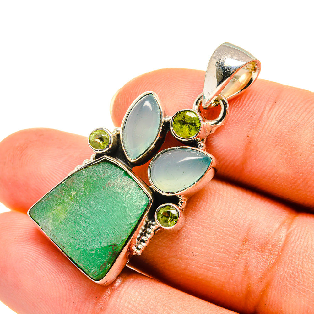 Chrysoprase Pendants handcrafted by Ana Silver Co - PD7819