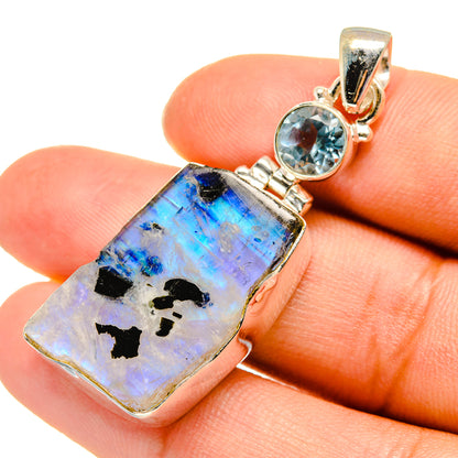 Rainbow Moonstone Pendants handcrafted by Ana Silver Co - PD7842