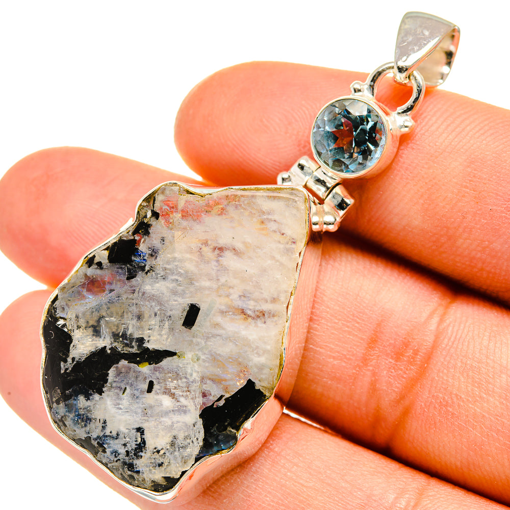 Rainbow Moonstone Pendants handcrafted by Ana Silver Co - PD7843