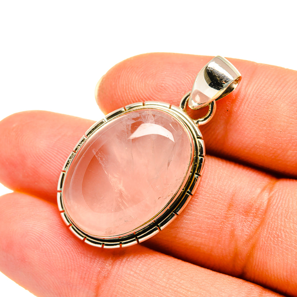 Rose Quartz Pendants handcrafted by Ana Silver Co - PD7856