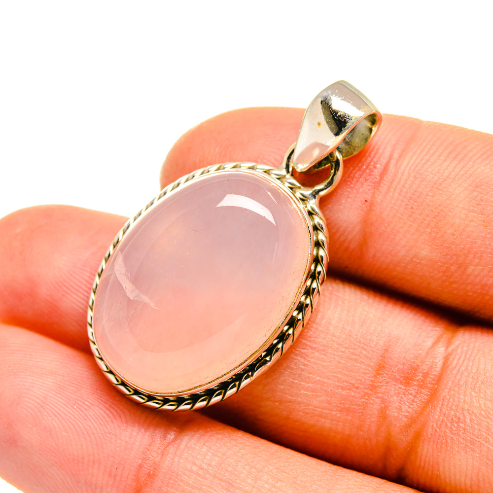 Rose Quartz Pendants handcrafted by Ana Silver Co - PD7857