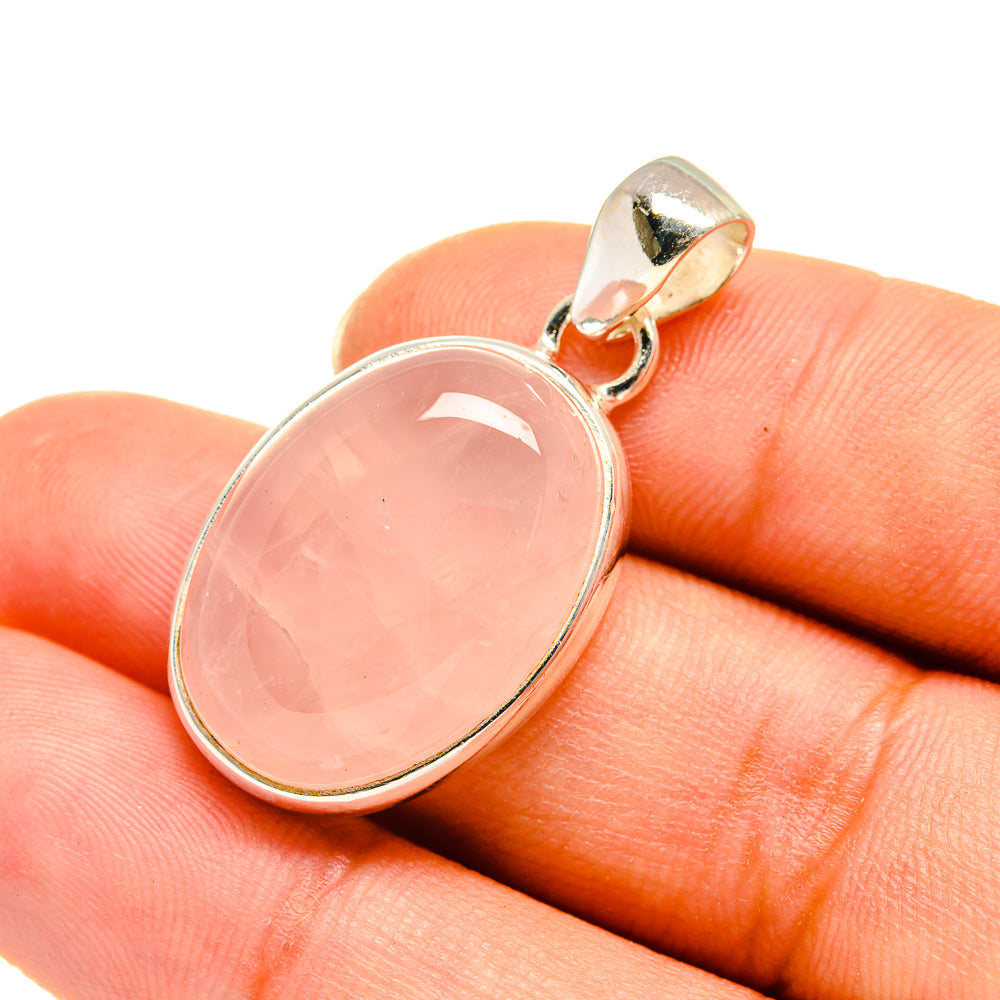 Rose Quartz Pendants handcrafted by Ana Silver Co - PD7862