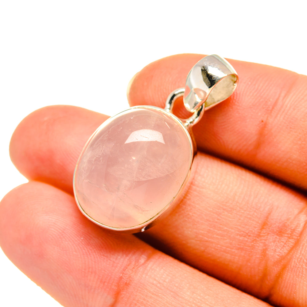 Rose Quartz Pendants handcrafted by Ana Silver Co - PD7865