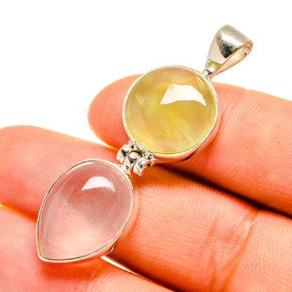 Rose Quartz Pendants handcrafted by Ana Silver Co - PD7868