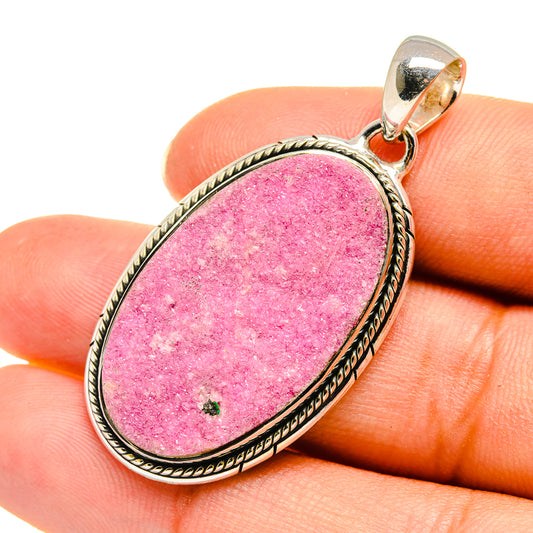 Cobalto Calcite Druzy Pendants handcrafted by Ana Silver Co - PD7874