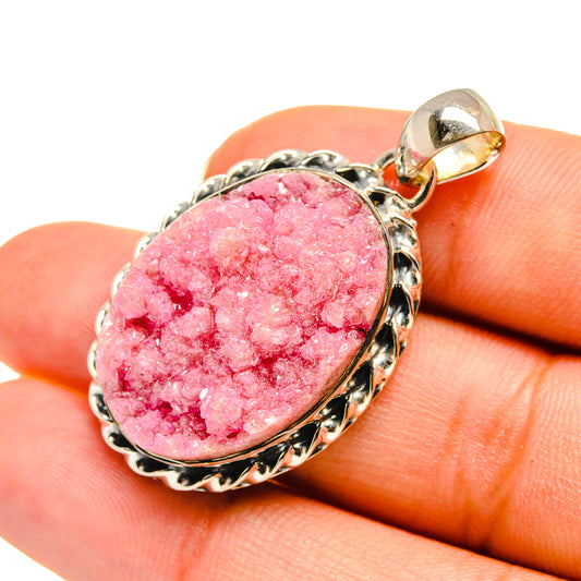 Cobalto Calcite Druzy Pendants handcrafted by Ana Silver Co - PD7877
