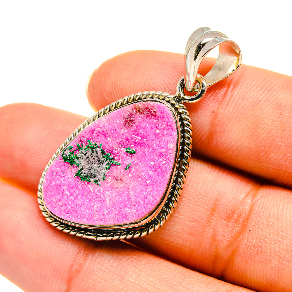 Cobalto Calcite Druzy Pendants handcrafted by Ana Silver Co - PD7878