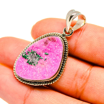 Cobalto Calcite Druzy Pendants handcrafted by Ana Silver Co - PD7878