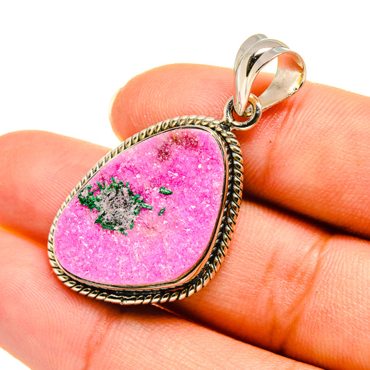 Cobalto Calcite Druzy Pendants handcrafted by Ana Silver Co - PD7878