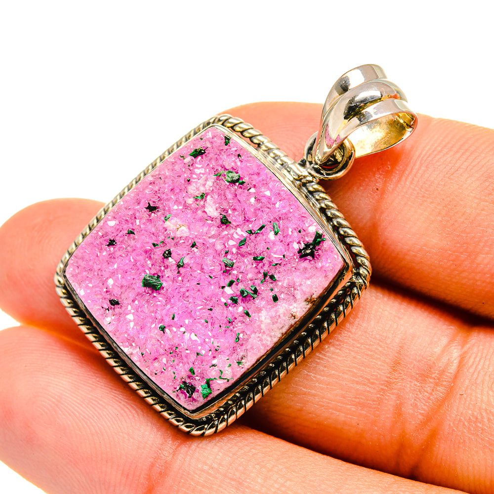 Cobalto Calcite Druzy Pendants handcrafted by Ana Silver Co - PD7881