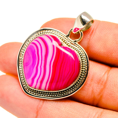Pink Botswana Agate Pendants handcrafted by Ana Silver Co - PD7884