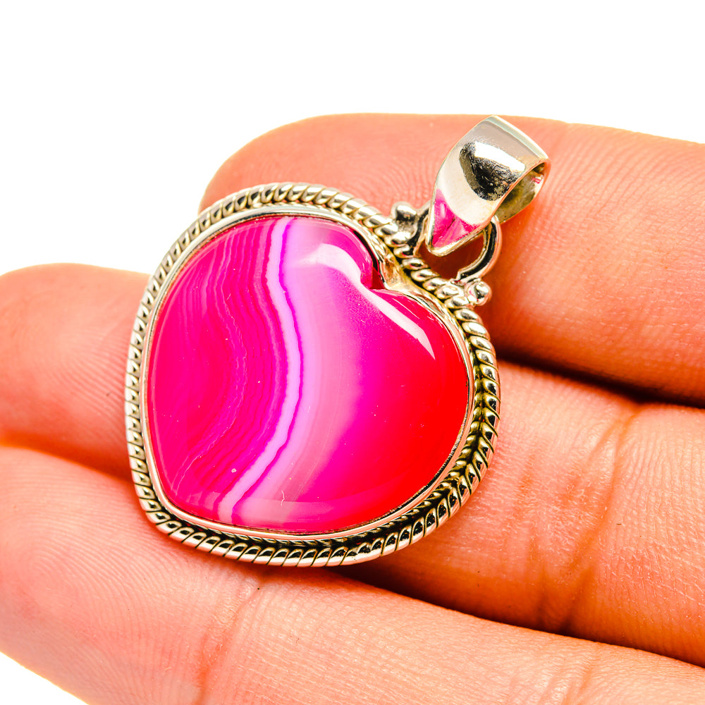 Pink Botswana Agate Pendants handcrafted by Ana Silver Co - PD7887