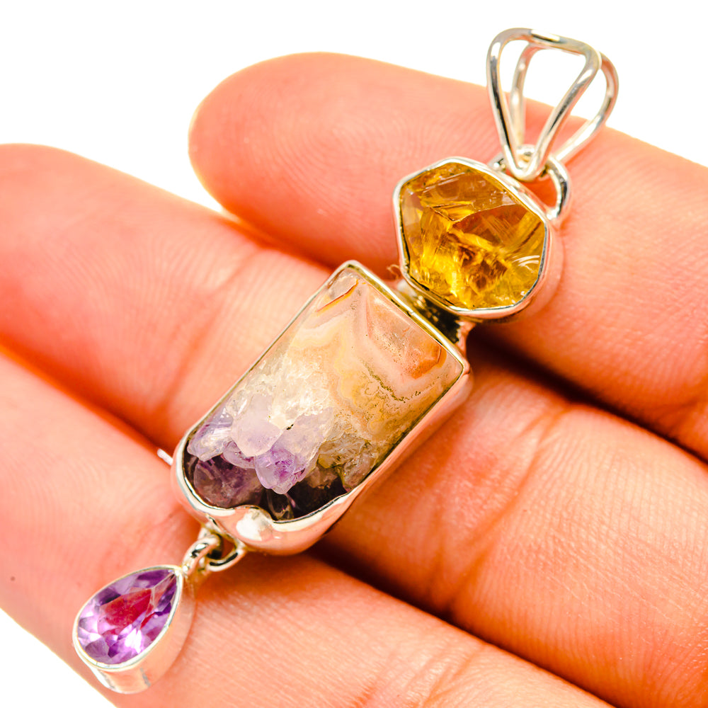 Amethyst Stalactite Pendants handcrafted by Ana Silver Co - PD7894