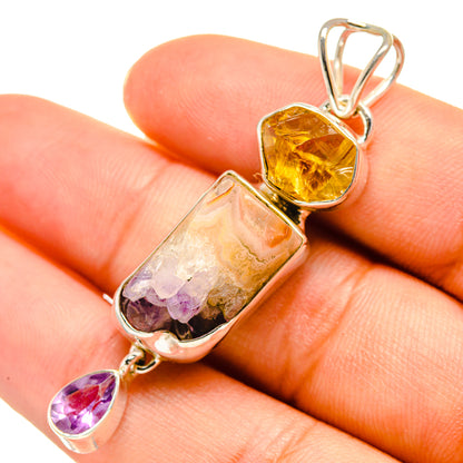 Amethyst Stalactite Pendants handcrafted by Ana Silver Co - PD7894