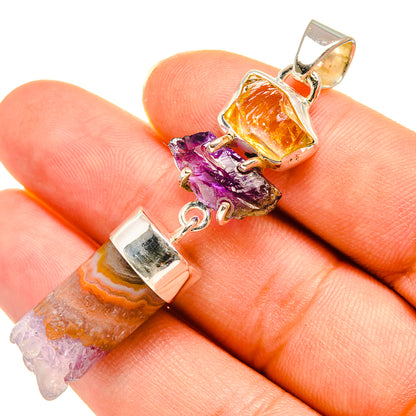 Amethyst Stalactite Pendants handcrafted by Ana Silver Co - PD7895