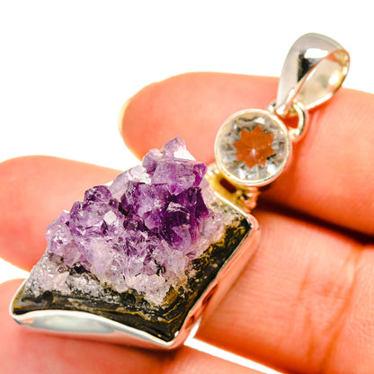 Amethyst Crystal Pendants handcrafted by Ana Silver Co - PD7912