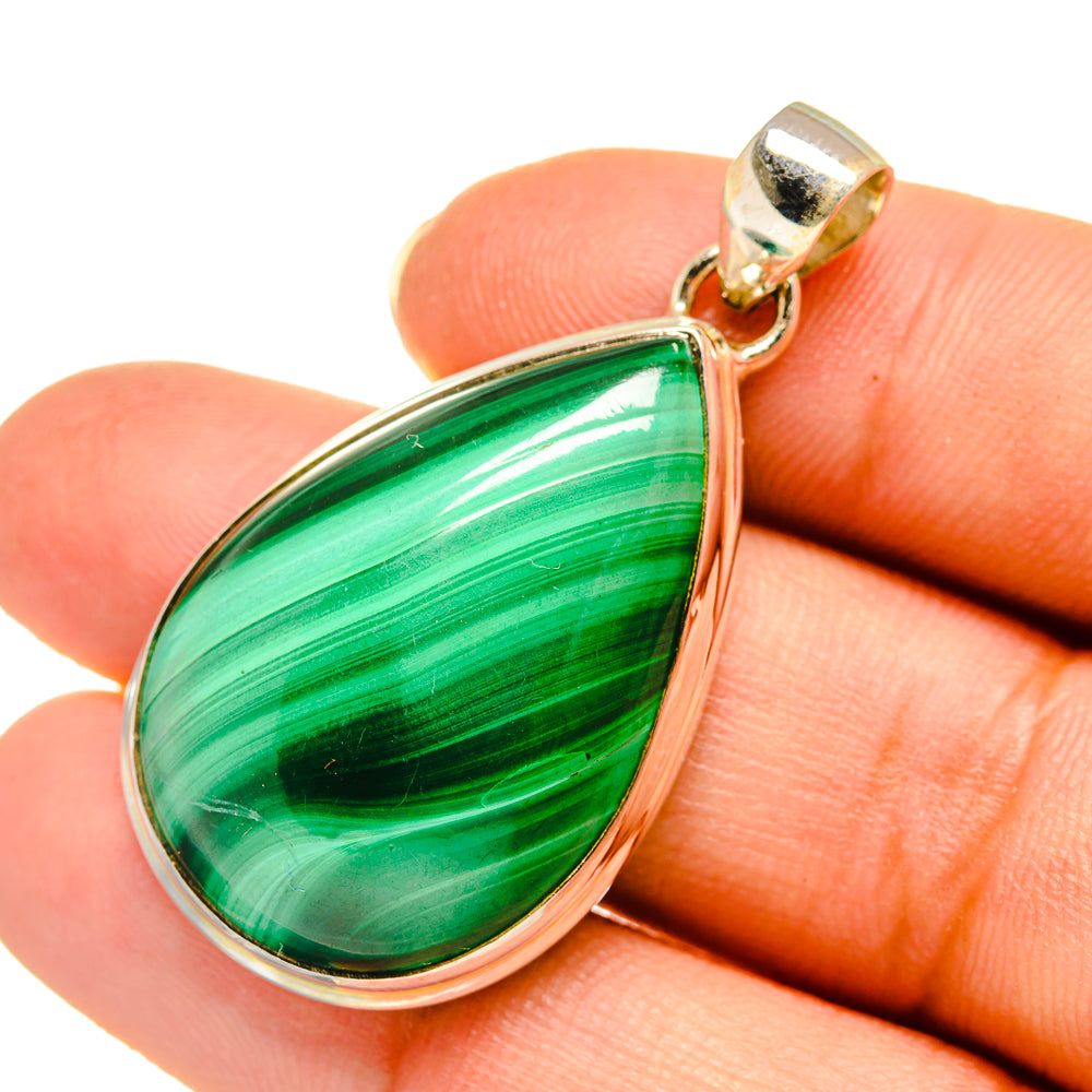 Malachite Pendants handcrafted by Ana Silver Co - PD7942