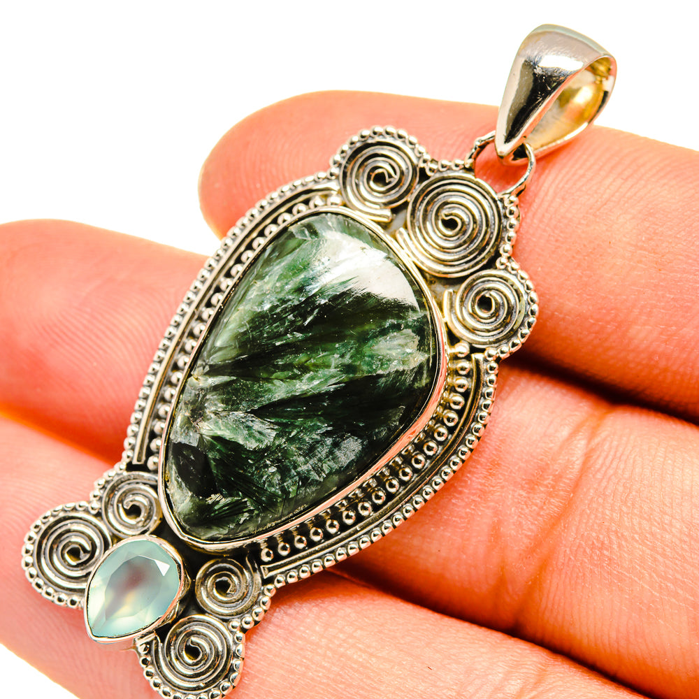 Seraphinite Pendants handcrafted by Ana Silver Co - PD7946