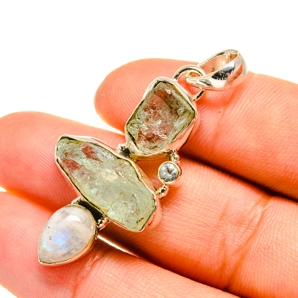 Aquamarine Pendants handcrafted by Ana Silver Co - PD7947
