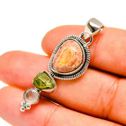Mexican Fire Opal Pendants handcrafted by Ana Silver Co - PD7951