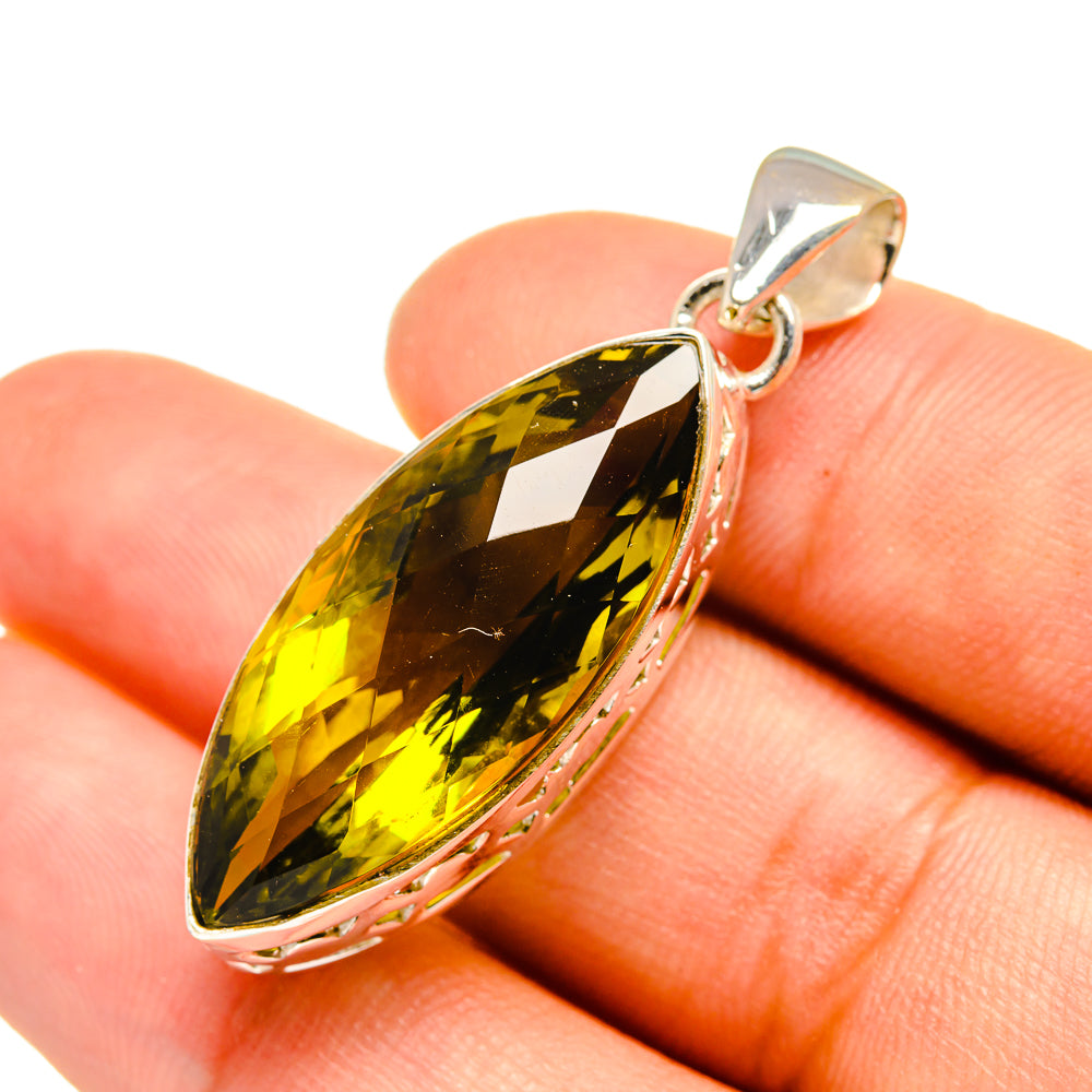 Olive Quartz Pendants handcrafted by Ana Silver Co - PD7957
