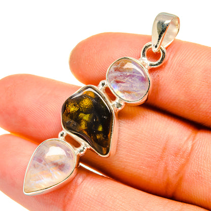 Mexican Fire Agate Pendants handcrafted by Ana Silver Co - PD7962