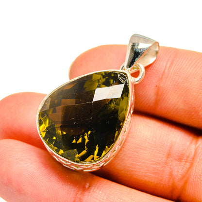 Olive Quartz Pendants handcrafted by Ana Silver Co - PD7965