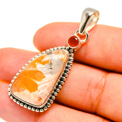 Mexican Fire Opal Pendants handcrafted by Ana Silver Co - PD7966