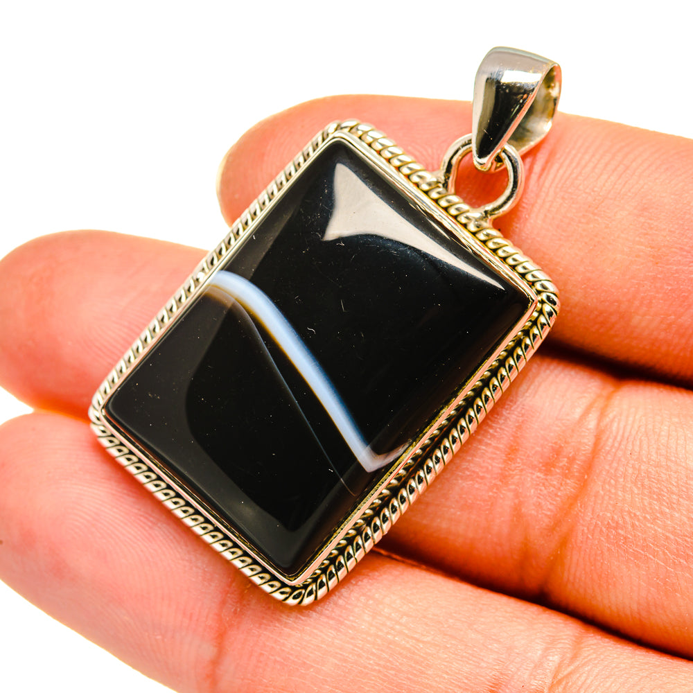 India Agate Pendants handcrafted by Ana Silver Co - PD7992