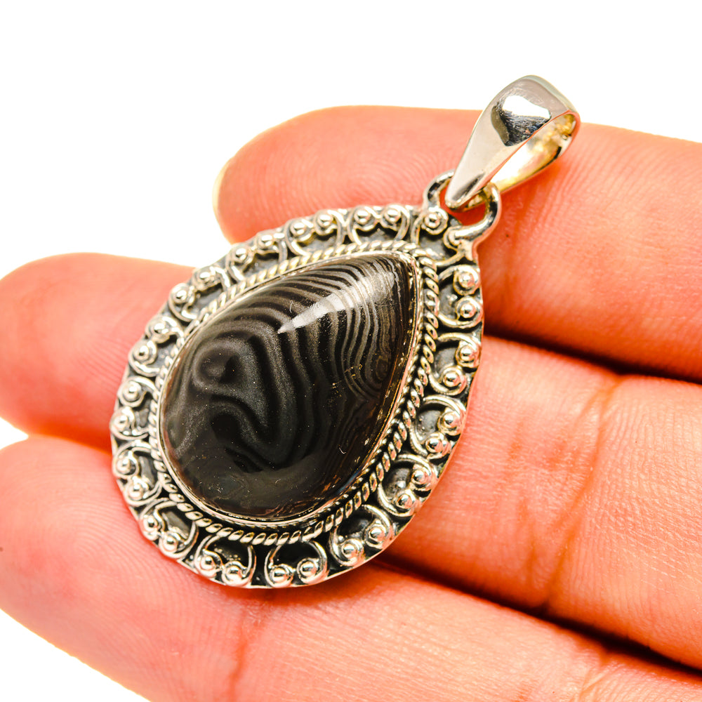 Psilomelane Pendants handcrafted by Ana Silver Co - PD7994