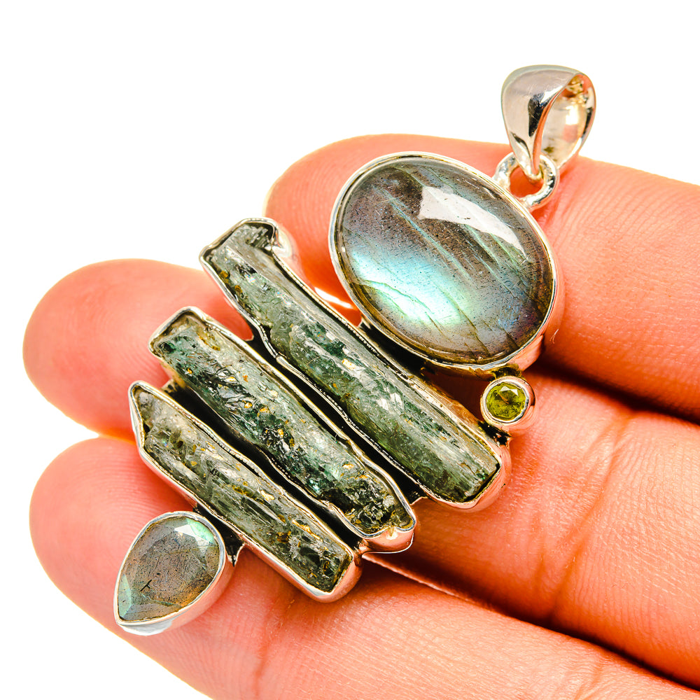 Labradorite, Aquamarine, Peridot Pendants handcrafted by Ana Silver Co - PD8005