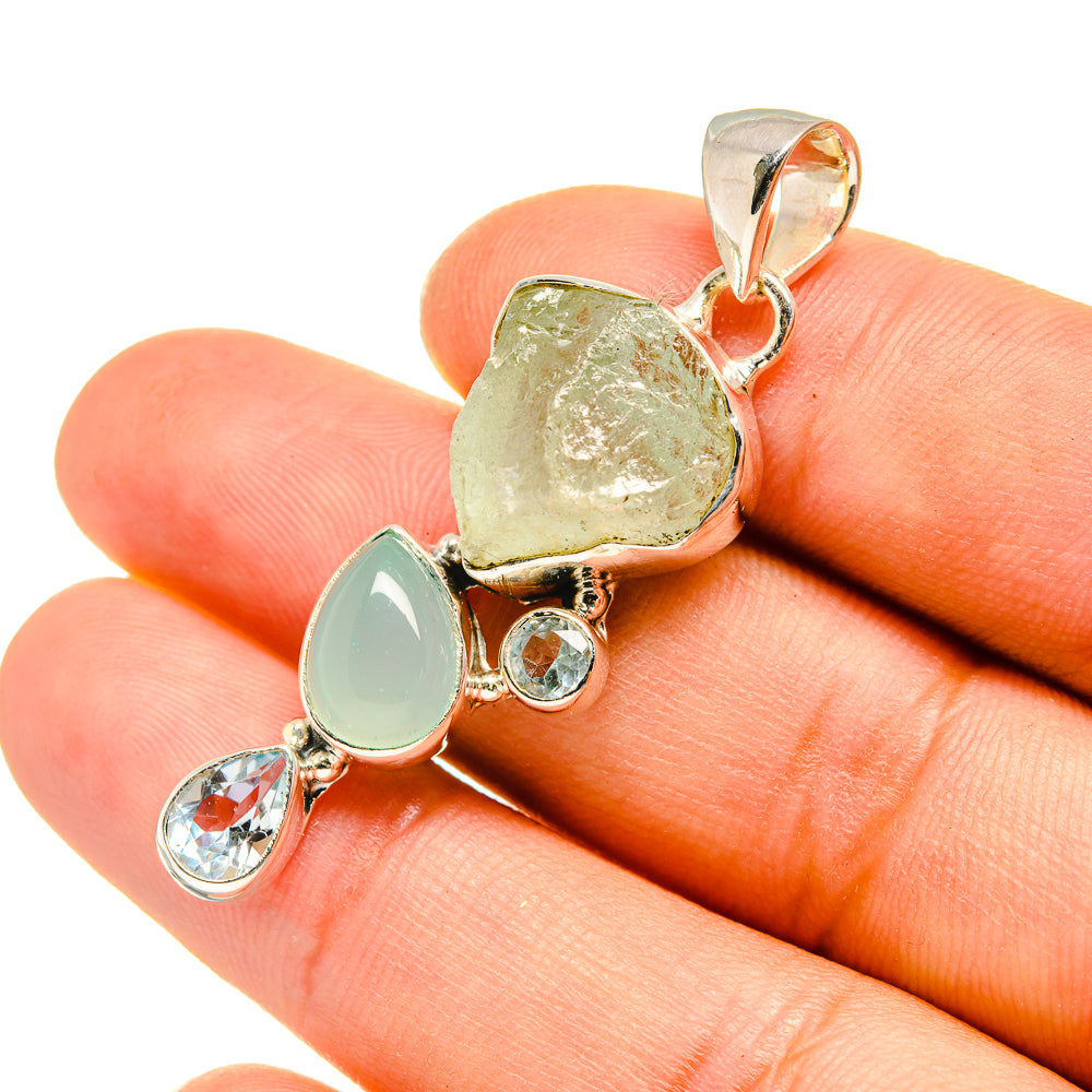 Aquamarine, Blue Topaz Pendants handcrafted by Ana Silver Co - PD8011