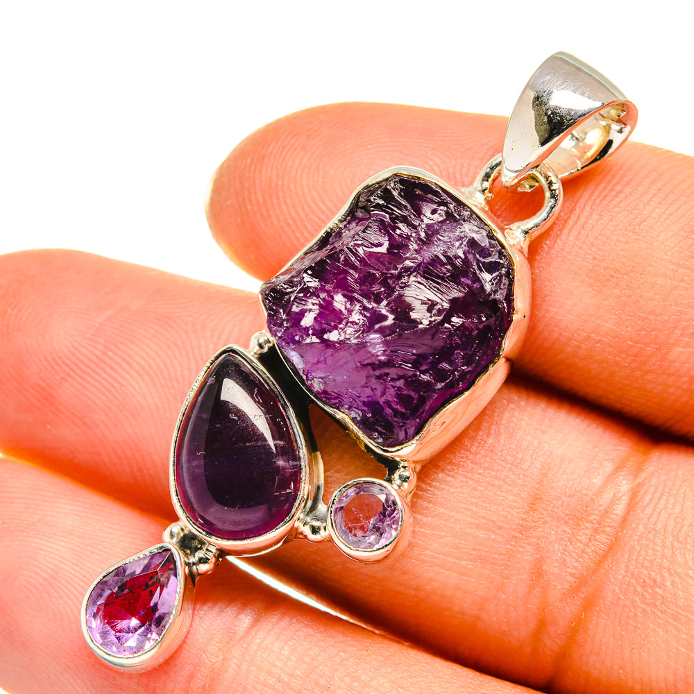 Amethyst Pendants handcrafted by Ana Silver Co - PD8015