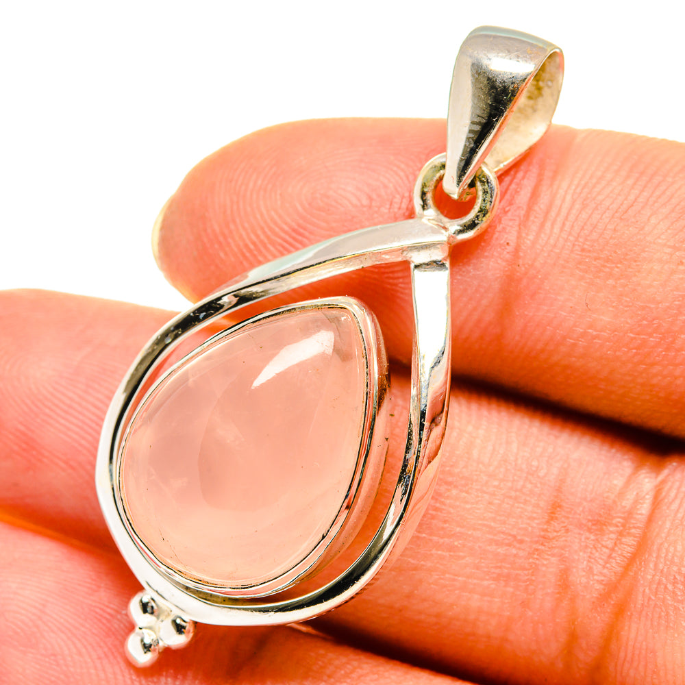 Rose Quartz Pendants handcrafted by Ana Silver Co - PD8047
