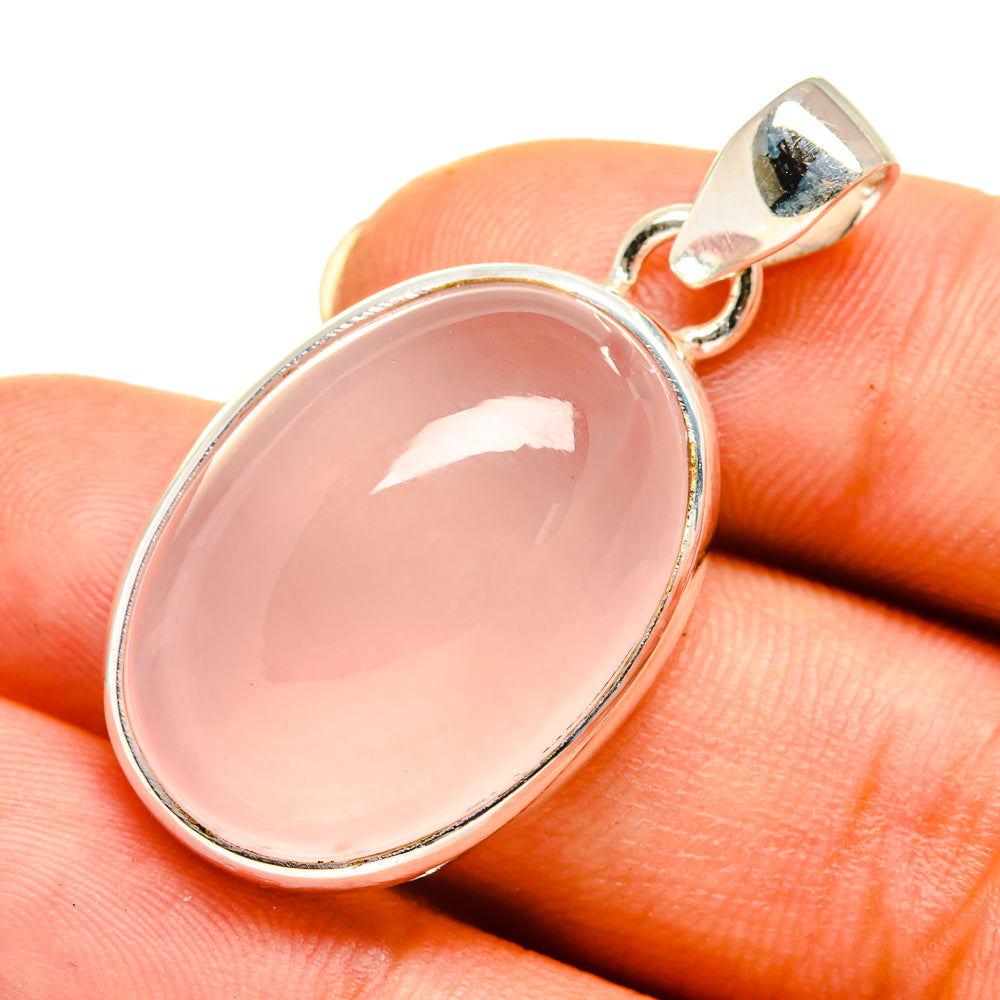 Rose Quartz Pendants handcrafted by Ana Silver Co - PD8067