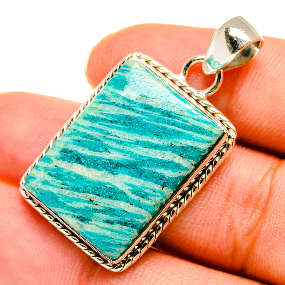 Amazonite Pendants handcrafted by Ana Silver Co - PD8073