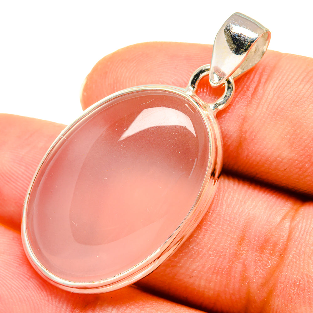 Rose Quartz Pendants handcrafted by Ana Silver Co - PD8074