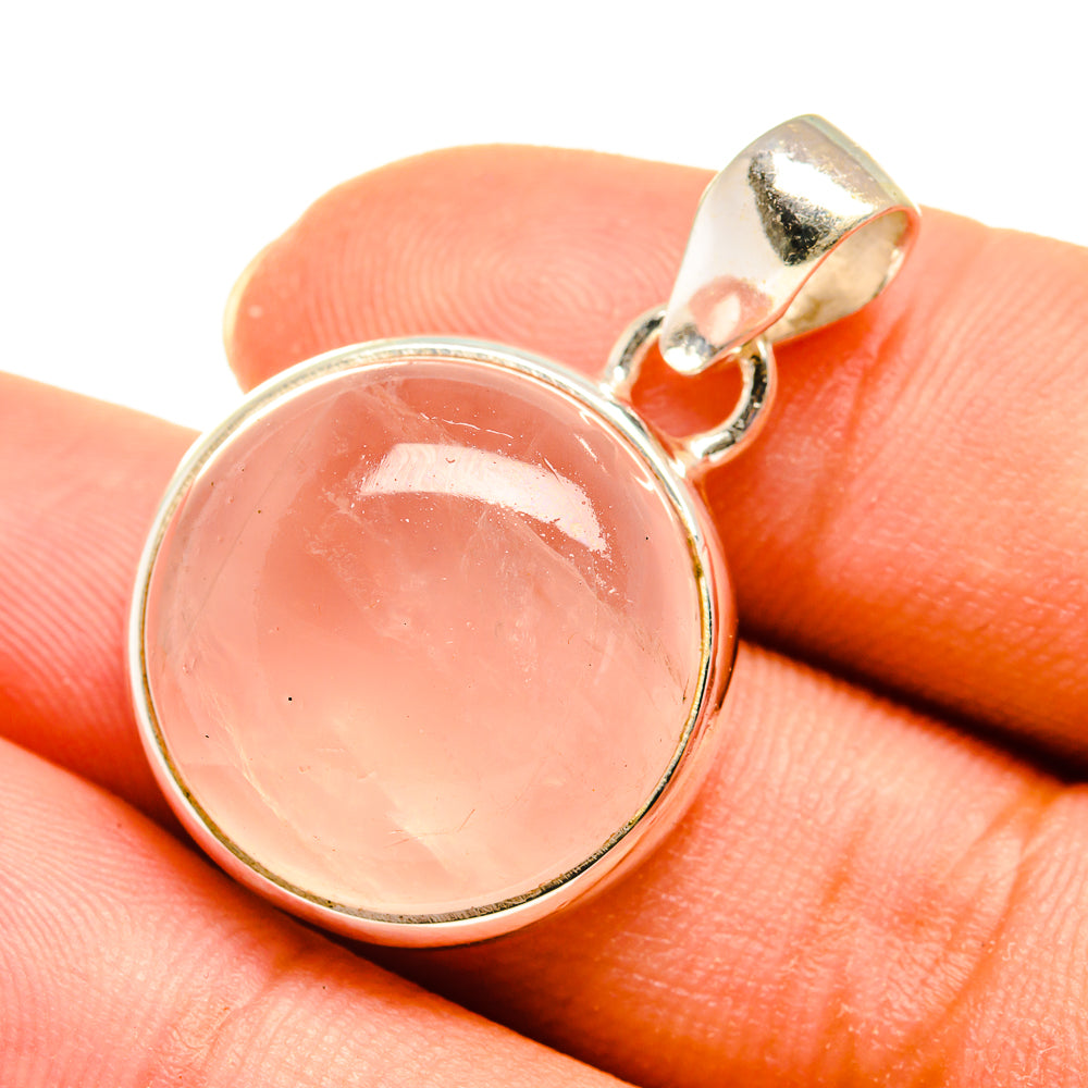Rose Quartz Pendants handcrafted by Ana Silver Co - PD8098