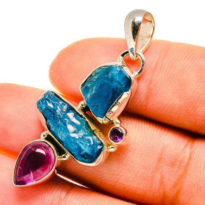 Apatite, Amethyst Pendants handcrafted by Ana Silver Co - PD8113