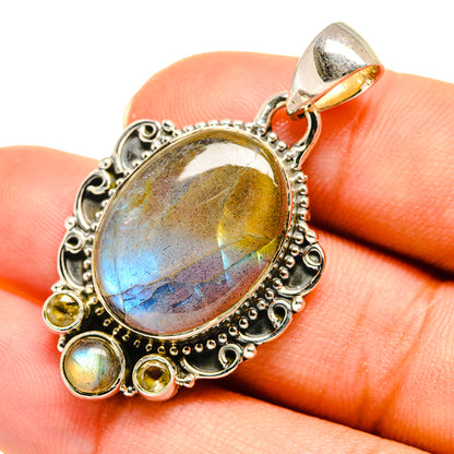Labradorite Pendants handcrafted by Ana Silver Co - PD8116