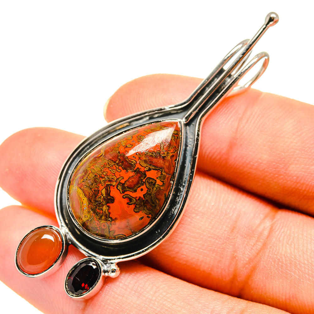 Red Jasper, Carnelian, Garnet Pendants handcrafted by Ana Silver Co - PD8137
