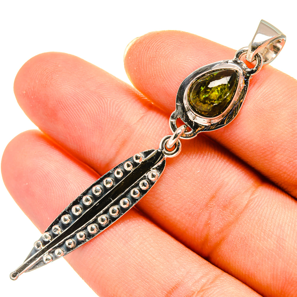 Green Tourmaline Pendants handcrafted by Ana Silver Co - PD8140