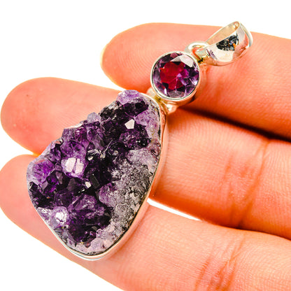 Amethyst Crystal Pendants handcrafted by Ana Silver Co - PD8148