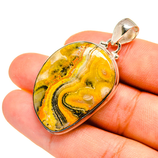 Bumble Bee Jasper Pendants handcrafted by Ana Silver Co - PD8159