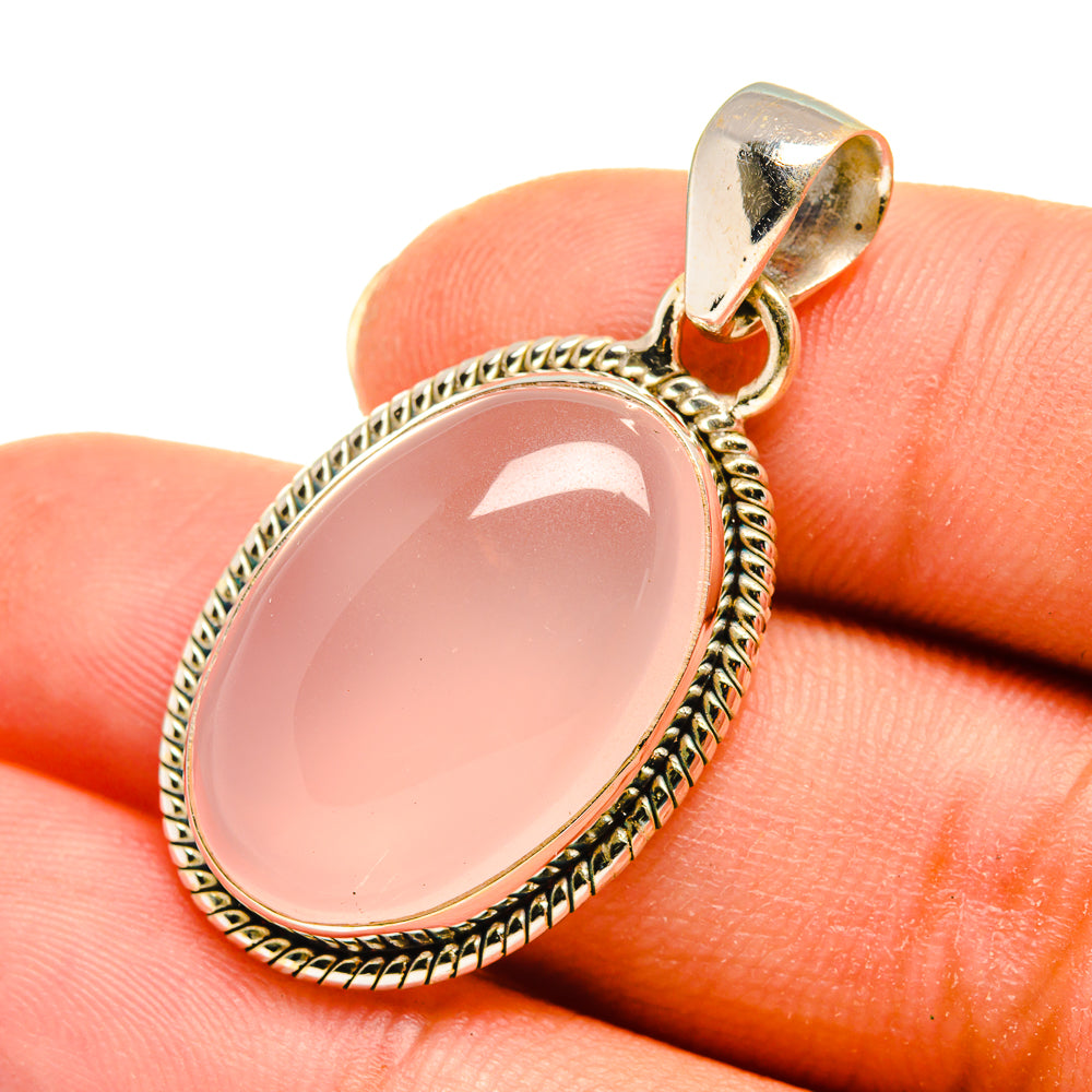Rose Quartz Pendants handcrafted by Ana Silver Co - PD8203