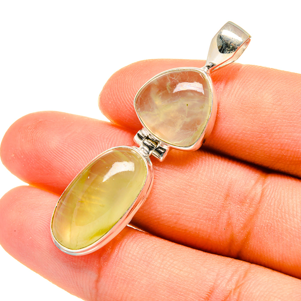 Prehnite Pendants handcrafted by Ana Silver Co - PD8205